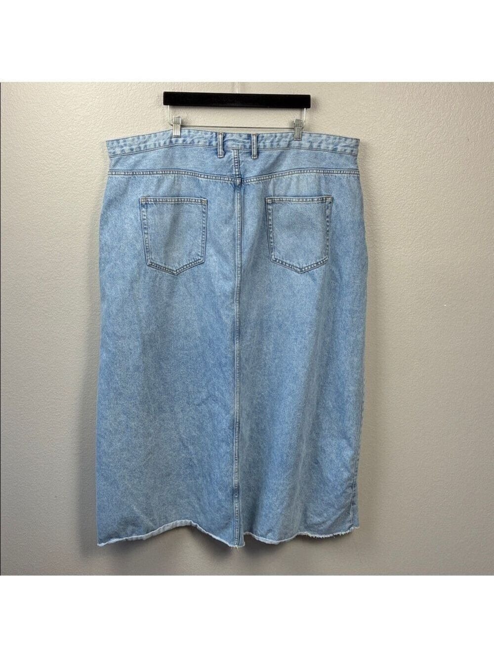 Anthropologie Pilcro Madi Denim Maxi Skirt Front Slit 28W - Picture 8 of 11